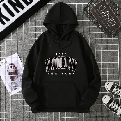 2025 Winter New Women's Hoodie High Street Unisex style Double Pockets Sweatshirts Outerwear Plus-Size Women's Clothing CYXX227