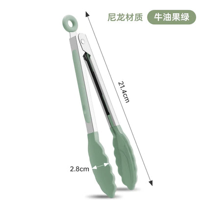 Silicone Kitchen Tongs – Non-Slip Stainless Steel Cooking & BBQ Clamp