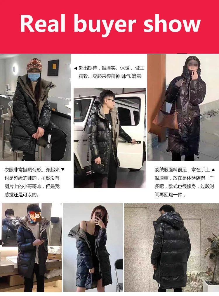 Down Jacket For Men Winter 2024 Luxury brand Fluffy Jacket Youth Student Puffer Coat Women With Hood Clothing Man Down Coat Long