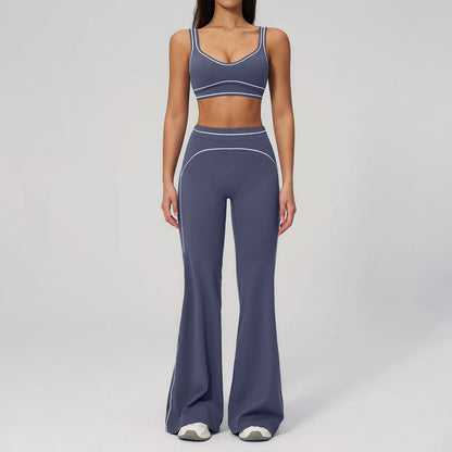 Fitness Suit 2PCS Yoga Set Women's Tracksuit Sports Outfits Gym Running Push Up Sportswear Legging Athletic Wear Workout Clothes