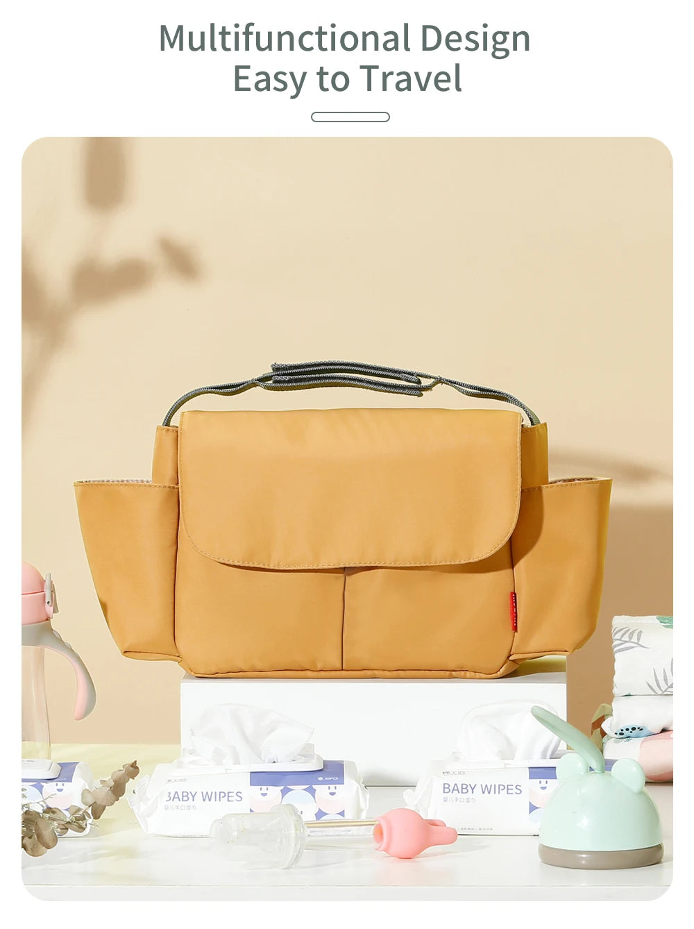 Universal Buggy Baby Pram Organizer Bottle Holder Multipurpose Baby Stroller Accessory Stroller Caddy Storage Diaper Nappy Bag