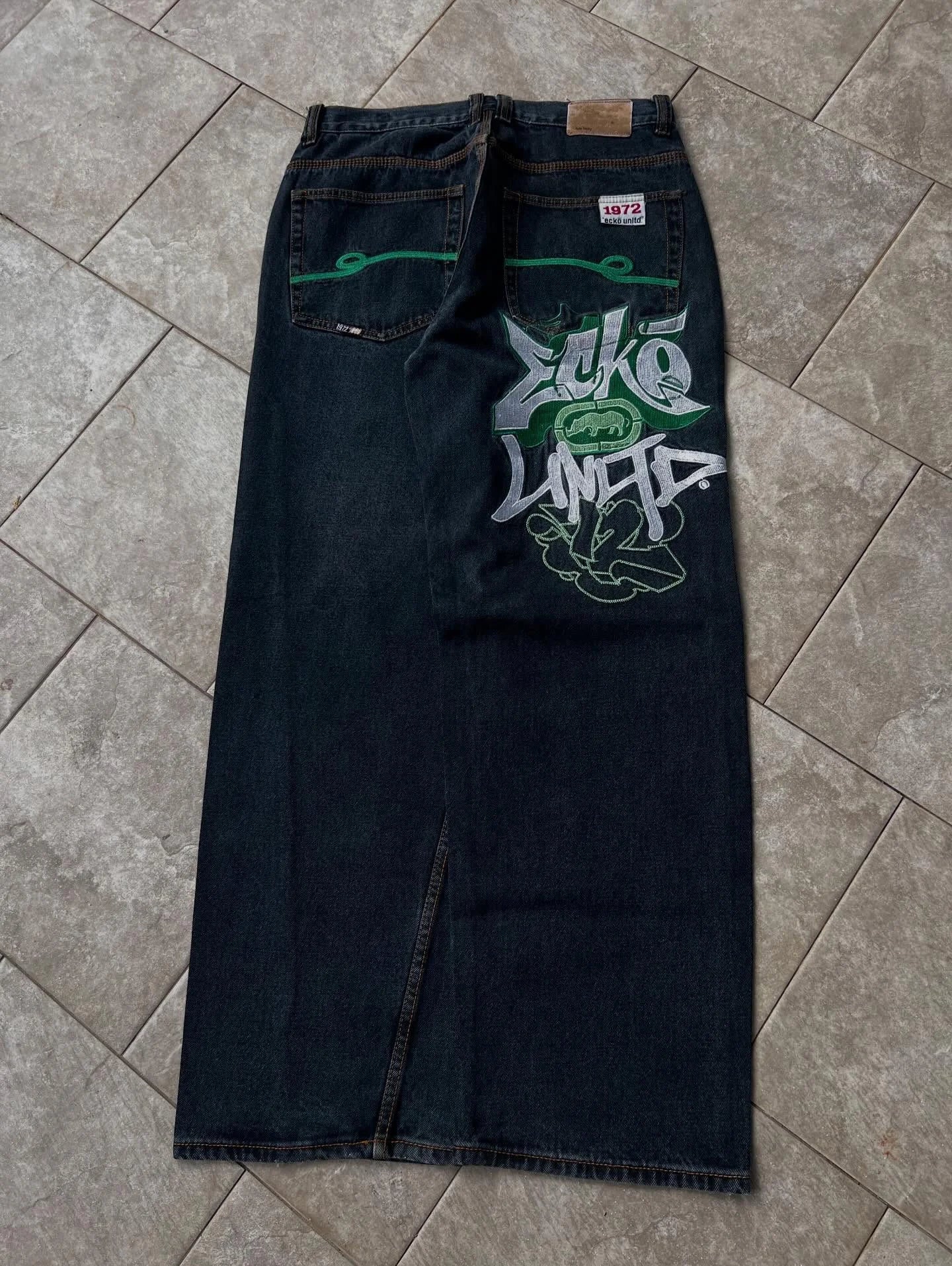 Y2K Vintage Printing Men Baggy Jeans Harajuku Trend Women Hip Hop Fashion Casual Joker Couple Wide-Leg Pants Streetwear