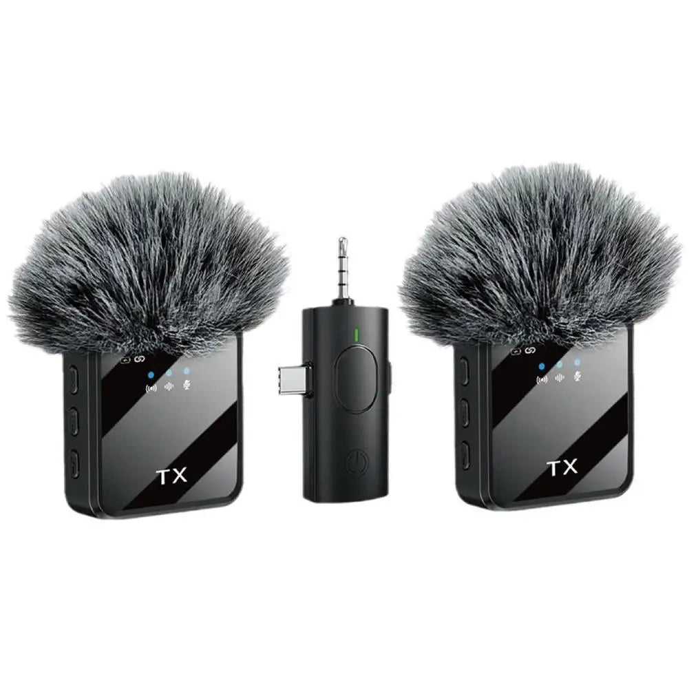 Professional Wireless Lavalier Microphone For Smartphones, Computers and Cameras, Live Broadcast, Vlog, Plug and Play
