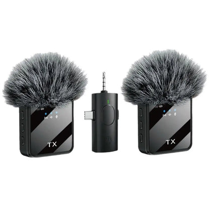 Professional Wireless Lavalier Microphone For Smartphones, Computers and Cameras, Live Broadcast, Vlog, Plug and Play