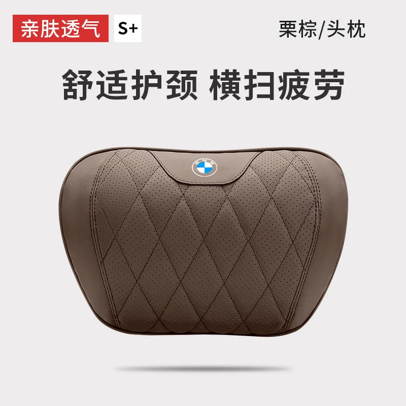 BMW Car Neck Pillow - Memory Foam Headrest Cushion | Waist Support Pillow