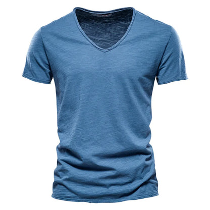 Quality 100% Cotton Men T-shirt Fashion Cut Design Slim Fit Soild Men's t-shirt Tops Tees Brasil Short Sleeve T Shirt For Men