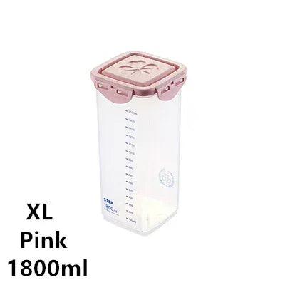 Food Storage Container - Eco-Friendly Kitchen Storage Box With Sealed Jar Design