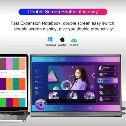 14 Inch Portable Monitor - 1080P IPS Display, USB-C Gaming Monitor | Lightweight Slim Screen