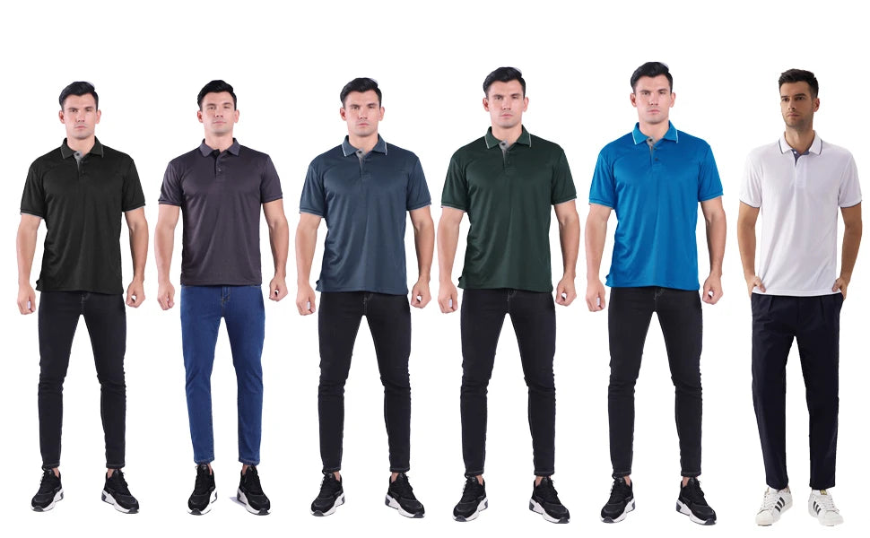 True Classic Novelty Polo Shirts for Men – Mens Polo Shirts Short Sleeve Quick Dry Fit Golf Athletic Shirt for Men