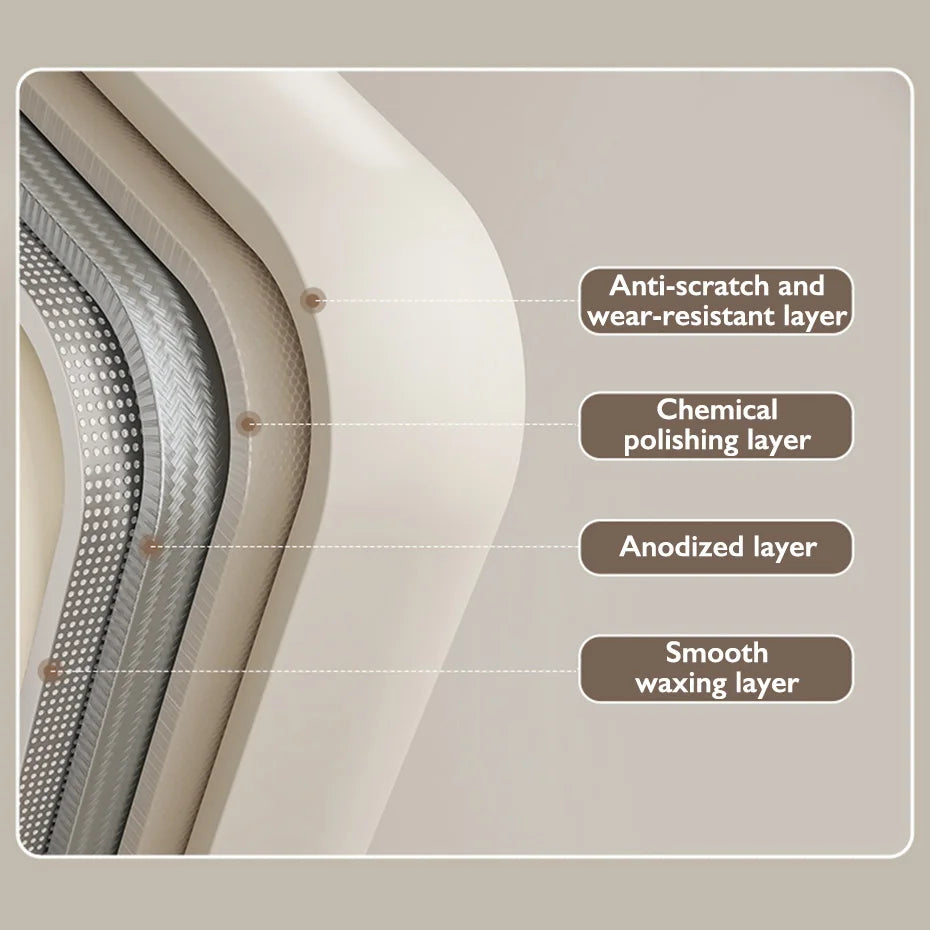 Aluminium Corner Bathroom Shelf - Self-Adhesive Towel Holder No Drill Wall-Mounted Organizer