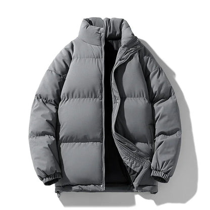 8XL Puffer Jacket Men Thick Warm Parka Plus Size Quilted Jacket Solid Outwear Coats Loose Cotton-padded Men's Clothing Top