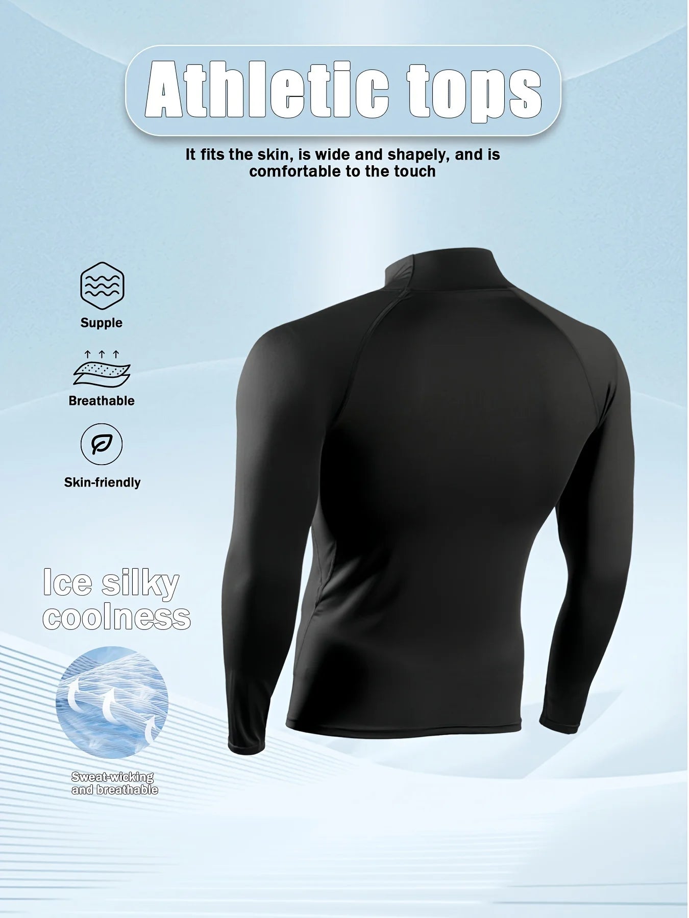 Men's Fleece Shirt - Long Sleeve Quick Dry Shirt | Breathable Workout Top