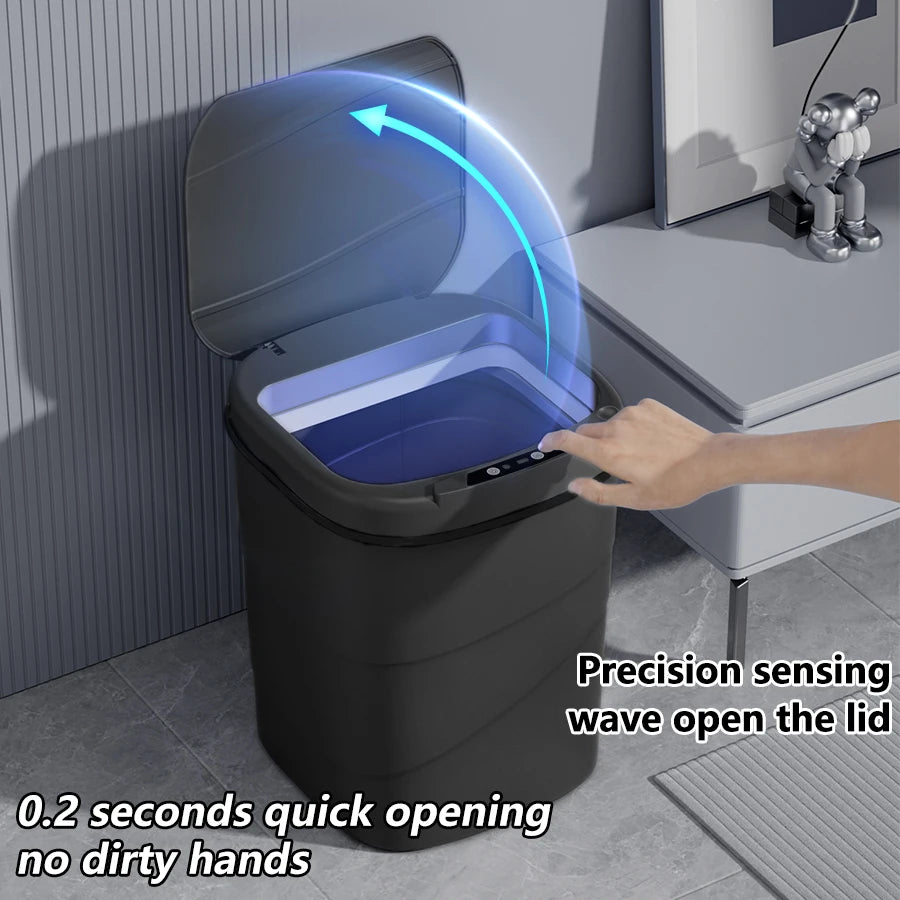 Touchless Automatic Trash Can - Smart Sensor Battery-Powered for Kitchen  Office