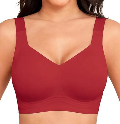 Women's Seamless Underwire Support Bra Gathers Comfortable and Soft Underwire Full Coverage T-shirt