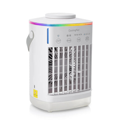 3 In 1 Fan AIr Conditioner Household Small Air Cooler LED Night Light Portable Humidifier Air Adjustment Fan Office Home Fan