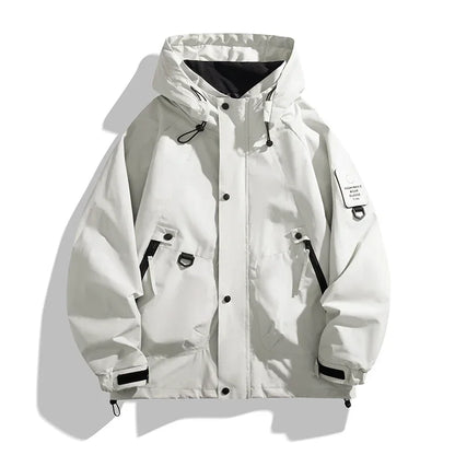 Men Women Waterproof Hiking Jacket Windproof Camping Windbreakers Oilproof Fishing Trekking Jacket Autumn Spring Sport Rain Coat