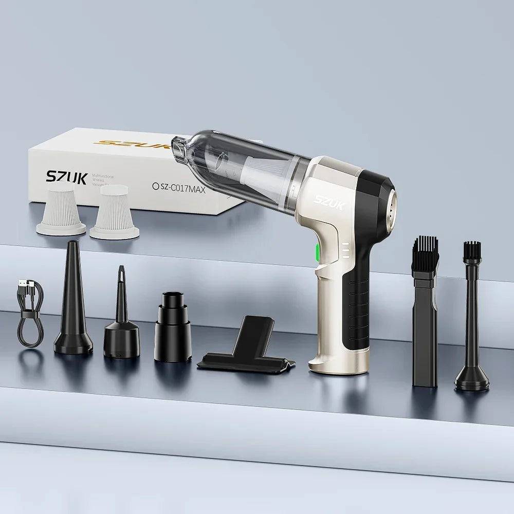 Wireless Car Vacuum - Portable Handheld Cleaner With Strong Suction & HEPA Filter