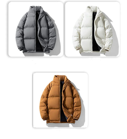 8XL Puffer Jacket Men Thick Warm Parka Plus Size Quilted Jacket Solid Outwear Coats Loose Cotton-padded Men's Clothing Top
