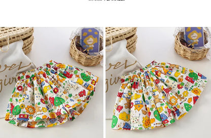 Kids Girls Skirt Shorts Summer Cotton Breathable Kids Skirt Pants Casual Baby Bloomers Children Short Pants Baby Stuff