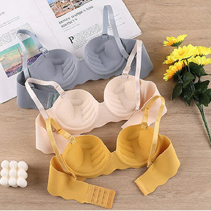 Seamless Women's Bra - Comfortable Wire Free One-Piece Bra With Detachable Straps