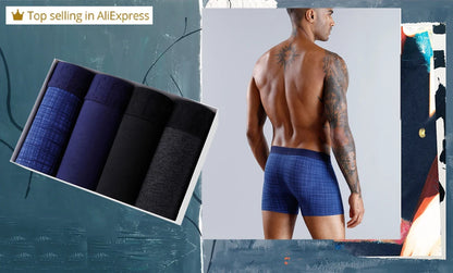 5pcs cotton boxer shorts men panties custom Men's underpants sexy mens boxers underwear for man print homme boxershorts calecon