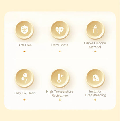 MAMIJOY 2PCS 150/240ML Baby Bottle Milk Bottle Anti-drop Heat-resistant Newborn Bottle Newborn Feeding Supplies BPAFREE BB01/02