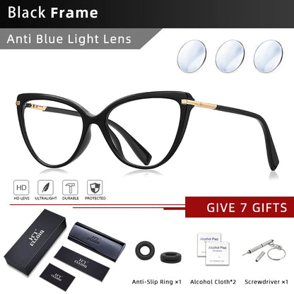 Luxury Cat Eye Glasses – Versatile Reading Glasses Women with Anti Blue Light Lenses