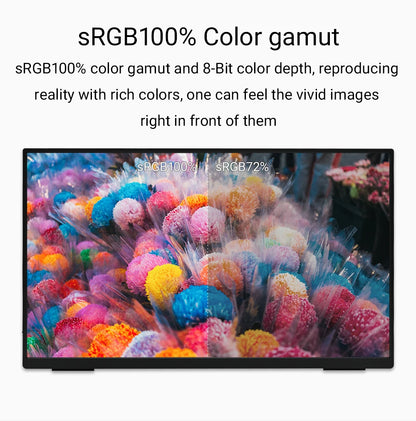 Portable 18 Inch Monitor - 1080P 100Hz IPS Display with HDR10 & 100% sRGB