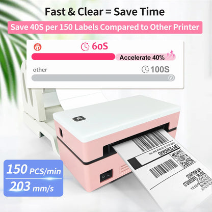 Marklife Thermal Label Printer Marker D200 Bluetooth Shipping Inkless Sticker Printer Compatible with iPhone Android Mac Window
