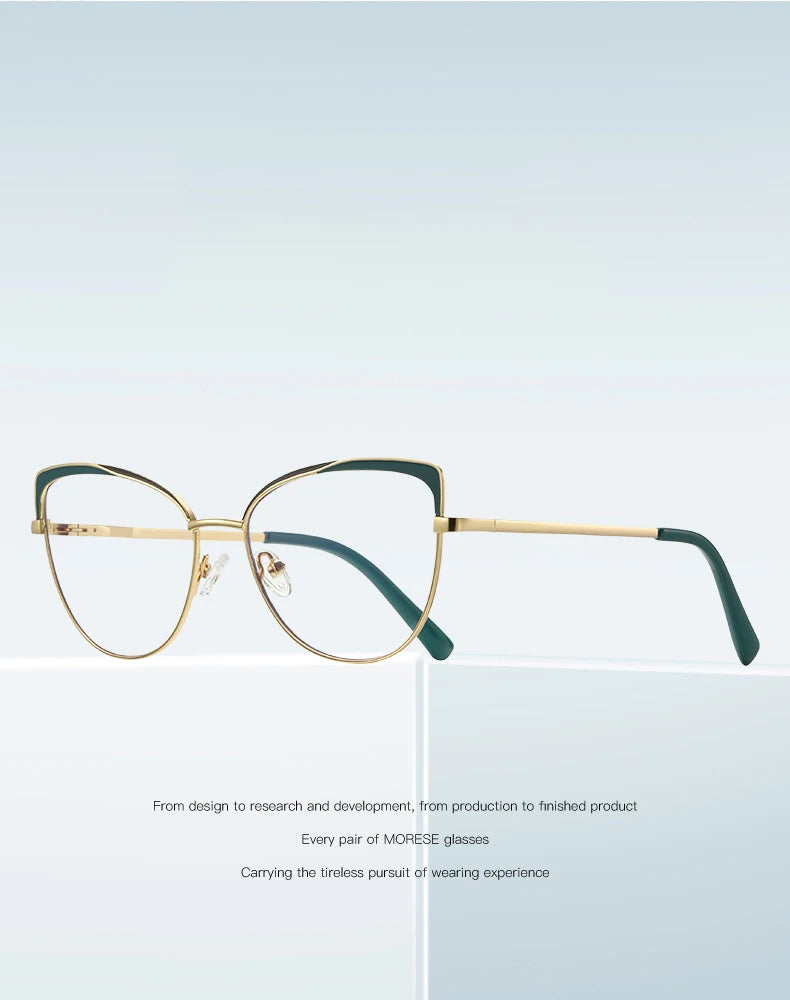 Photochromic Prescription Glasses Women Cat Eye Butterfly Frame Progressive Eyewear