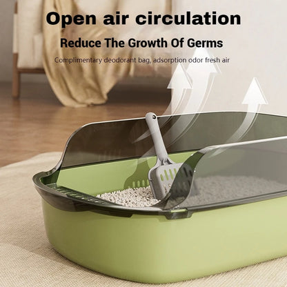 Large Capacity Cat Litter Box - Anti-Splash Plastic Cat Toilet - ZOOMNSTORE