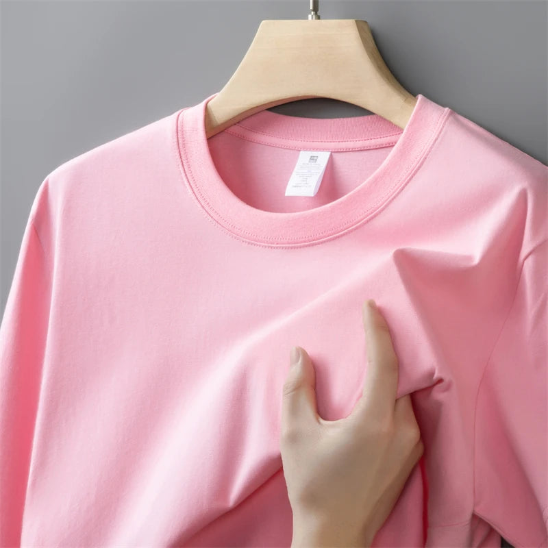 Men's Oversized T-Shirt - Cotton Round Neck Summer Casual Tee | Breathable Short Sleeve