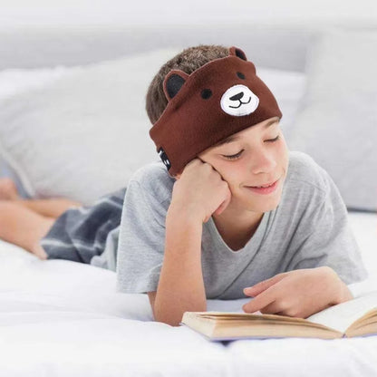 Soft Plush Bluetooth Headphones Eye Mask Elastic Eye Mask Volume Limited Children's Sleep Earphones Comfortable Wear