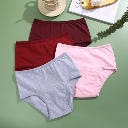 Women's Cotton High Waist Menstrual Period Underwear Seamless Absorption Leakproof Lingerie Breathable Physiological Panties New