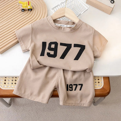 1 2 3 4years Children's Clothes Summer Thin Loose Casual Kids Tracksuit Popular Design Baby Boy Short Sleeve Suit T-shirt Shorts
