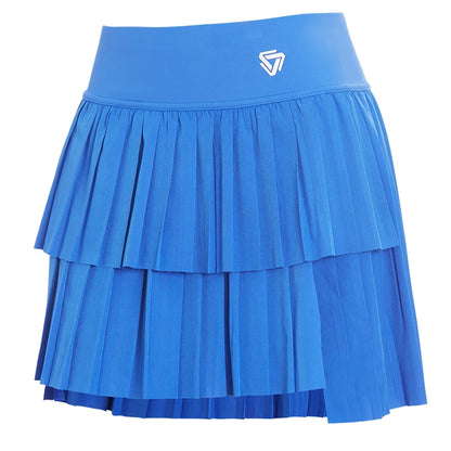 Women Sports Mini Pleated Skirt Golf Tennis Skirts High Waist Double Layer Gym Fitness Running Yoga Athletic Workout Skort