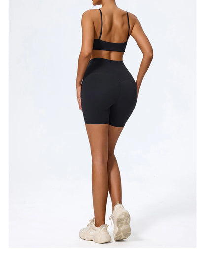 Women Sports Set – Summer Two Piece Gym Outfit With High Waist Leggings & Sleeveless Top