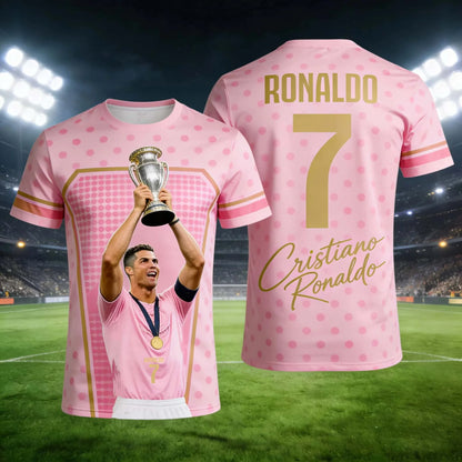 Men T Shirt Women Tee Boys Girls Top Adults Children Parent Child quick dry kid Tshirts Ronaldo No 7 Football Training Top New