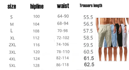 Cotton Linen Harem Pants Men Solid Elastic Waist Streetwear Joggers 2022 New Baggy Drop-crotch Pants Casual Trousers Men Running