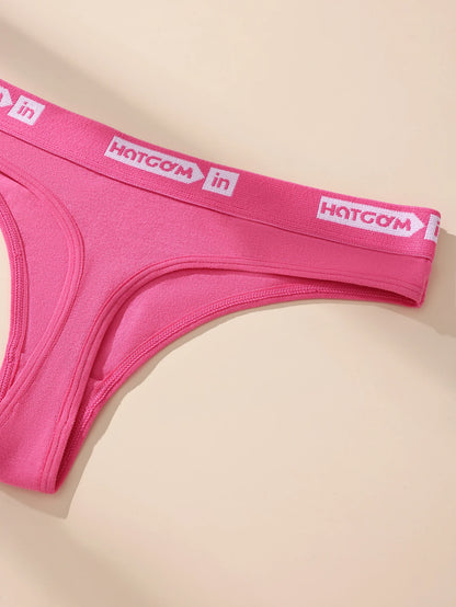 6Pcs/Set Sexy Women Thongs Low Waist Underwear Panties Girls Briefs Cotton G-String Breathable Ladies Panty Female Lingerie XS-L