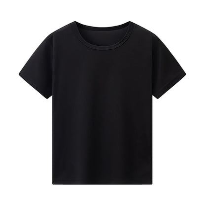 4-piece Children's Spring And Summer New Item 4Y-12Y Multi Size Brother Outfit Short Sleeved Fashionable Mixed Color Boy's T-shi