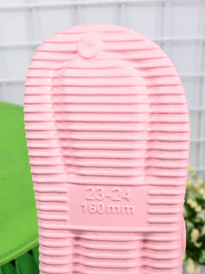 Children's Winter Slippers - Plush Rabbit Pink Girl Anti Slip Cotton Shoes