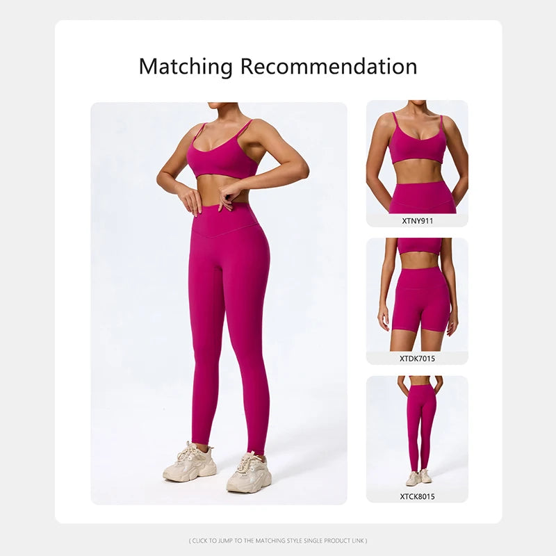 Women Sports Set – Summer Two Piece Gym Outfit With High Waist Leggings & Sleeveless Top