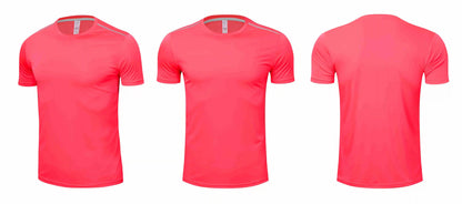 Men Women Quick Dry Short Sleeve Sport T Shirt Gym Jerseys Fitness Shirt Trainer Running T-Shirt Teenager Breathable Sportswears