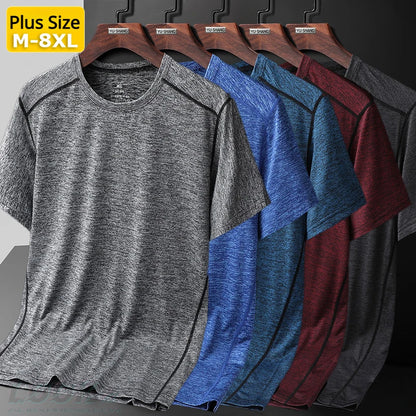 Breathable Camping Tee - Unisex Lightweight Outdoor Shirt With Striped Polyester Spandex