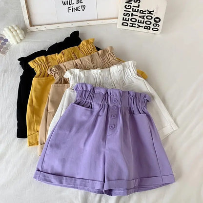 Korean Girls Casual Shorts - Thin Summer Trousers for Kids 3-12Yrs