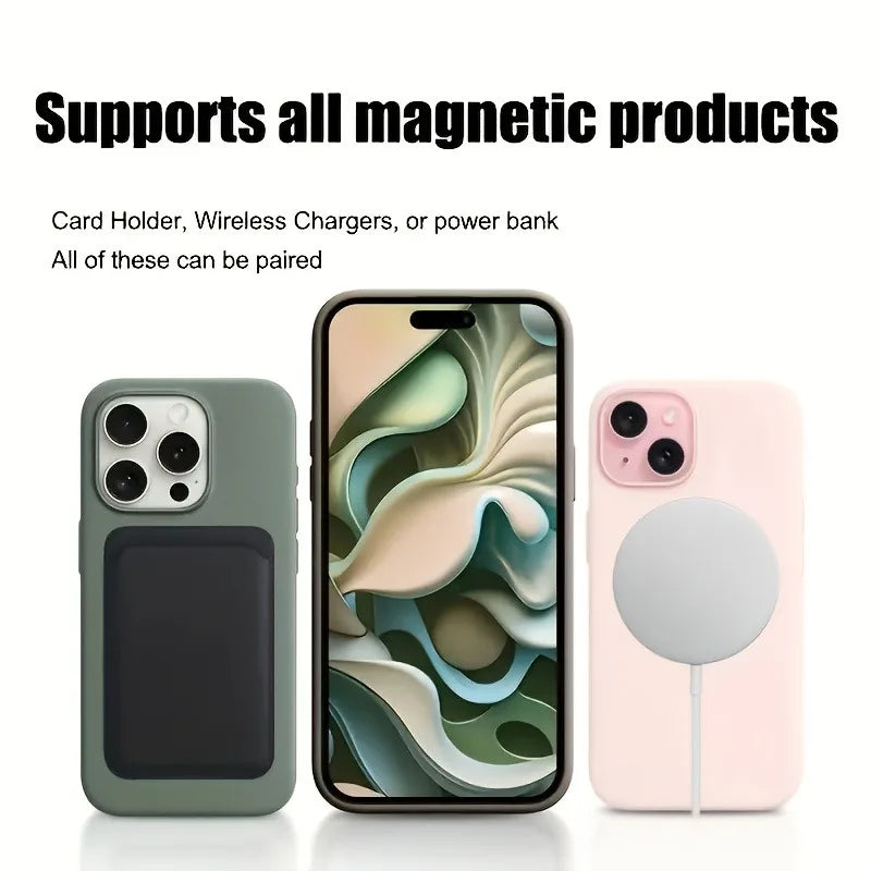 For Magsafe Magnetic Liquid Silicone Case For iPhone 17 16 15 14 13 Pro Max 17Pro Air 16Pro Wireless Charge Soft Cases Cover