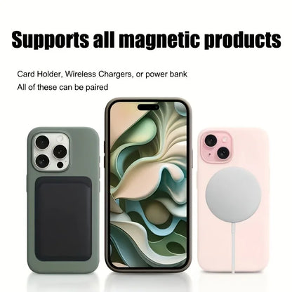 For Magsafe Magnetic Liquid Silicone Case For iPhone 17 16 15 14 13 Pro Max 17Pro Air 16Pro Wireless Charge Soft Cases Cover