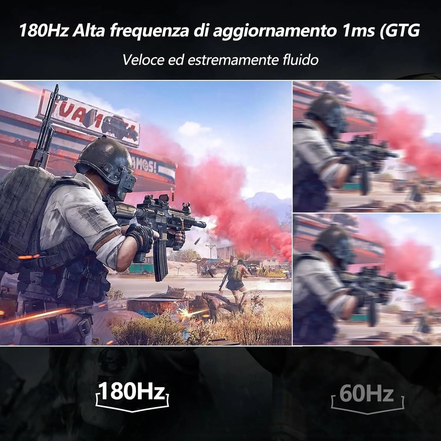 24 Inch Gaming Monitor - 1080P IPS Panel, 180Hz Refresh Rate, HDR Display, Eye Care Technology