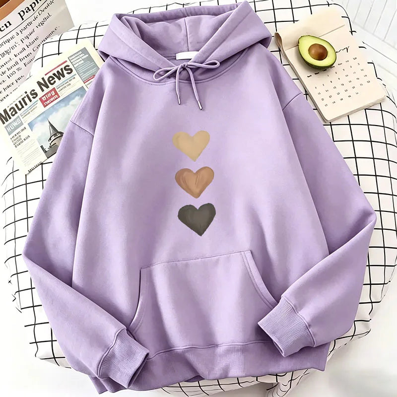 Casual Love Heart Print Hoodies Spring Autumn Winter Casual Hoodies Sweatshirts Men Women Graphic Hoodie Sweatshirt